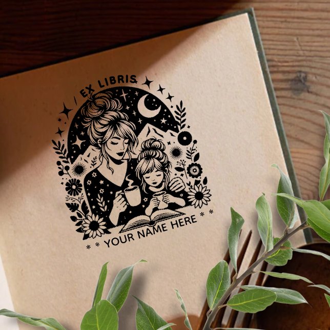 Tampon ex libris de l'amant de livre Fantaisie flo (Créateur téléchargé)