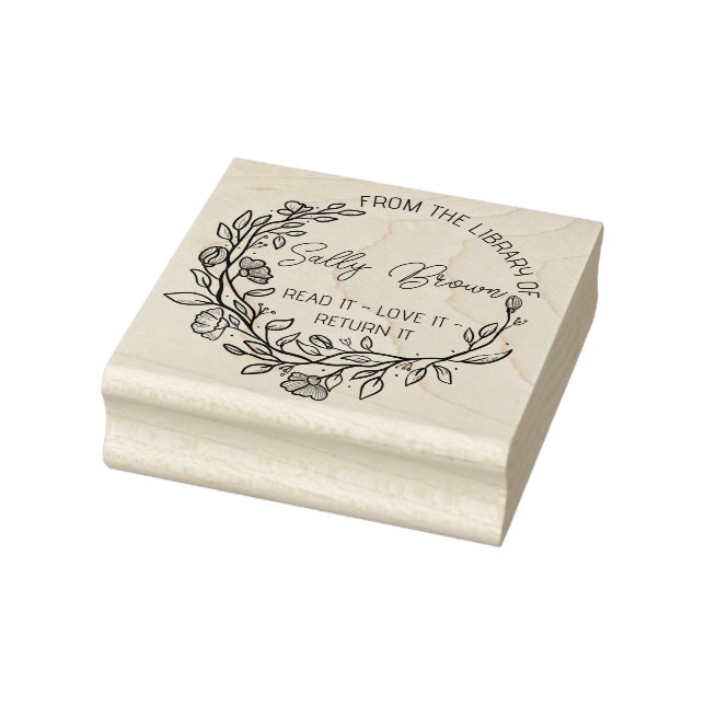Tampon livre bibliothèque livre bibliothèque flora (Tampon)