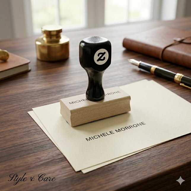 Tampon personnalisé avec nom pour usage profession (Personalized Custom Name Office Use Rubber Stamp)