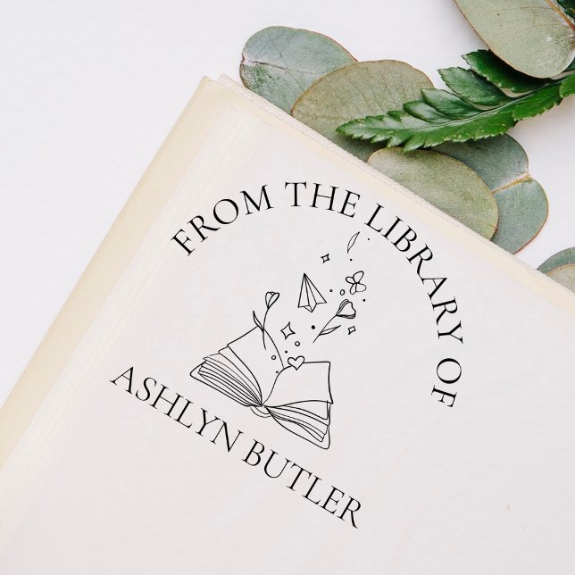 Tampon personnalisé 'De la bibliothèque de' (Créateur téléchargé)