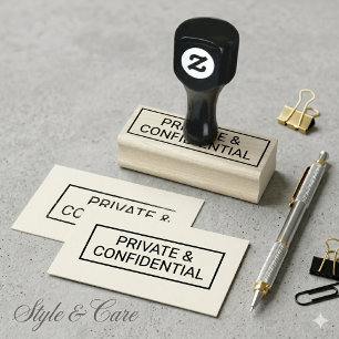 Tampon personnalisé PERSONNEL & CONFIDENTIEL à deu