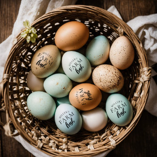 Tampon personnalisé pour œufs frais de ferme