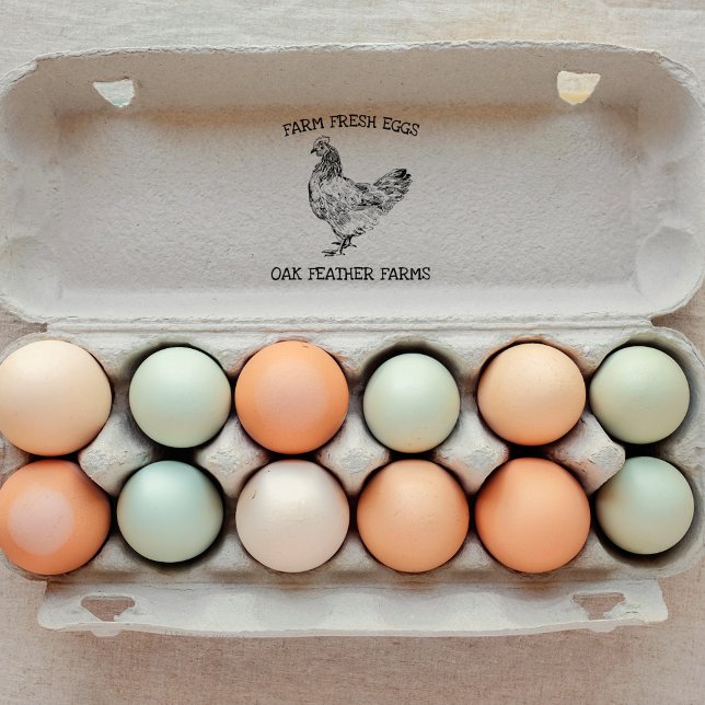 Tampon pour boîte d'œufs frais de la ferme (Créateur téléchargé)