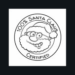 Tampons Encreurs 100% Santa Claus Certified Cute Cartoon Christmas<br><div class="desc">Ajoutez une touche personnelle à vos cadeaux de Noël ou à vos cartes avec un timbre certifié 100% Père Noël. Le texte est personnalisable pour que vous puissiez le changer en "Joyeux Noël de ... " etc</div>