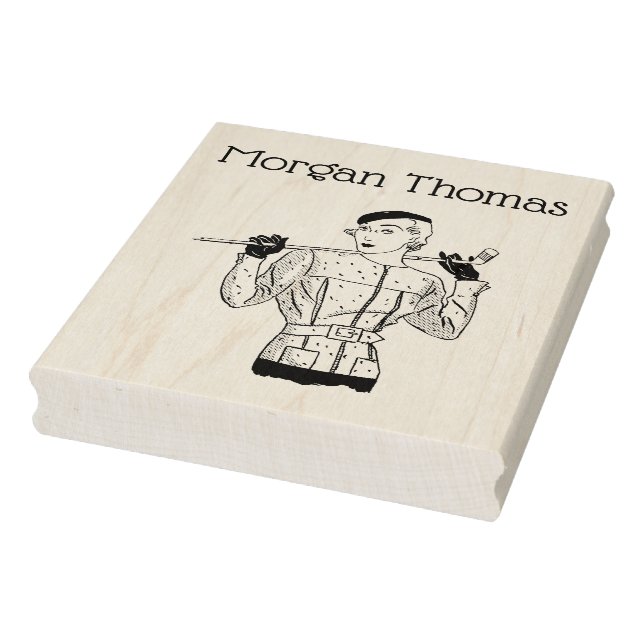 Tampons Encreurs 1930 s Fashionable Lady Golfer avec le club de gol (Tampon)