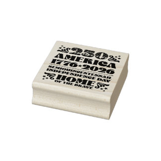 Tampons Encreurs 250 America Independence Day 2026 Timbre Wood Art