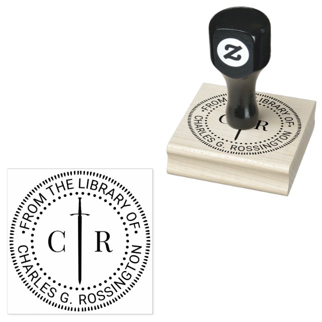 Tampons Encreurs 2 Monogramme Initial Celtique Nom du Livre de la B (Tamponné)
