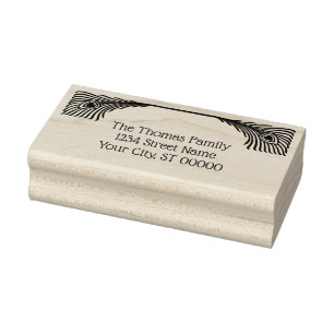 Tampons Encreurs 2 Plumes de paon Art Nouveau