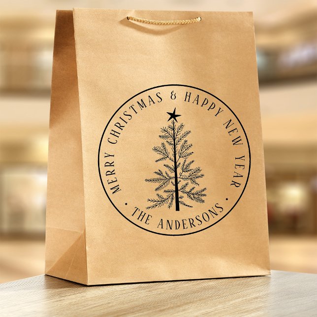 Tampons Encreurs 4X5 Merry Christmas & Happy New Year Rustic (Créateur téléchargé)