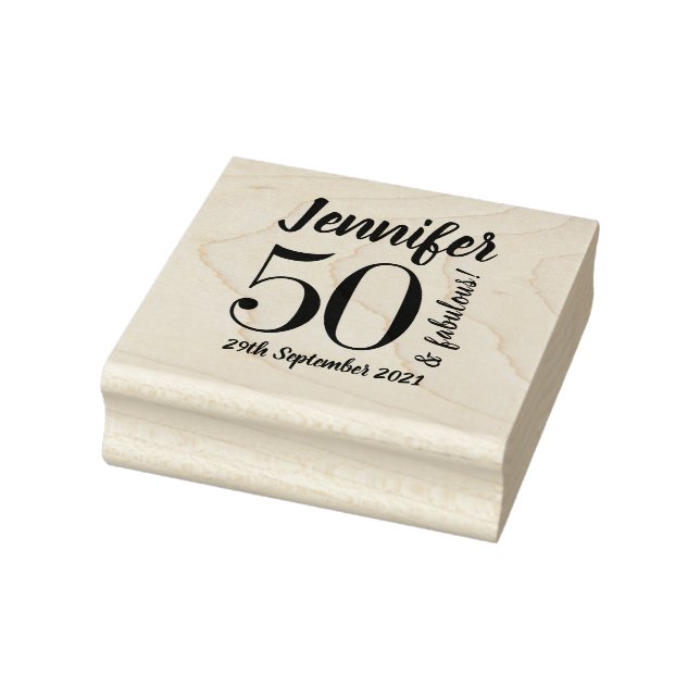 Tampons Encreurs 50e anniversaire 50 & Fabuleuse Typographie de scr (Tampon)
