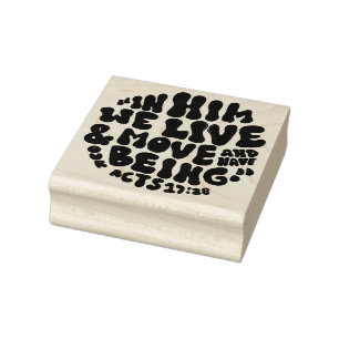 Tampons Encreurs Actes 17:28 Bible Verse Lettrage main Typographie