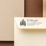 Tampons Encreurs Address signature de Rustic Pine<br><div class="desc">This design feh your name in script lettering,  your address in simple typographiy,  and a hand-drawn pine tree illustration. Tout texte est editable,  click on "Personalize" et enter your custom wording into the template fields. View the collection link on this page or visit our store for more designs !</div>