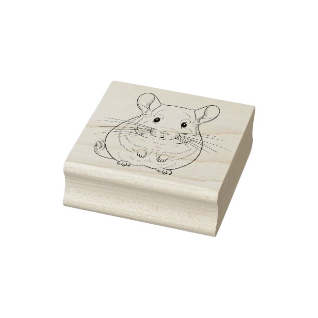 Tampons Encreurs Adorable vue frontale Chinchilla (Tampon)