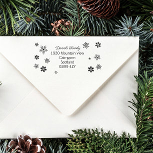 Tampons Encreurs Adresse Charmante Flocon de Noël