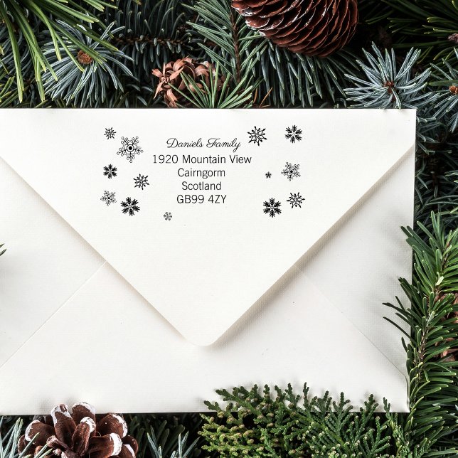 Tampons Encreurs Adresse Charmante Flocon de Noël (Créateur téléchargé)
