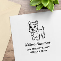 Adresse de chien Terrier West Highland Mignon