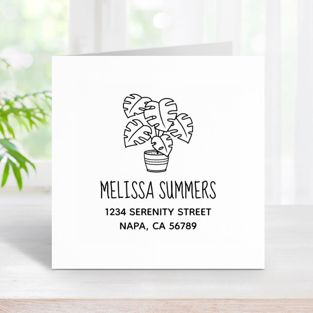 Tampons Encreurs Adresse de la résidence Monstera (Créateur téléchargé)