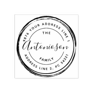 Tampons Encreurs Adresse de retour Circle Family Names