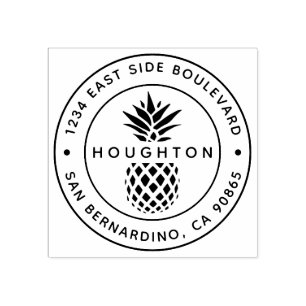 Tampons Encreurs Adresse de retour d'ananas tropical