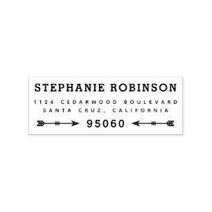 Tampons Encreurs Adresse de retour de flèches rustiques