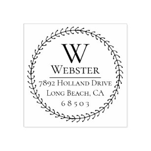 Tampons Encreurs Adresse de retour de la couronne simple