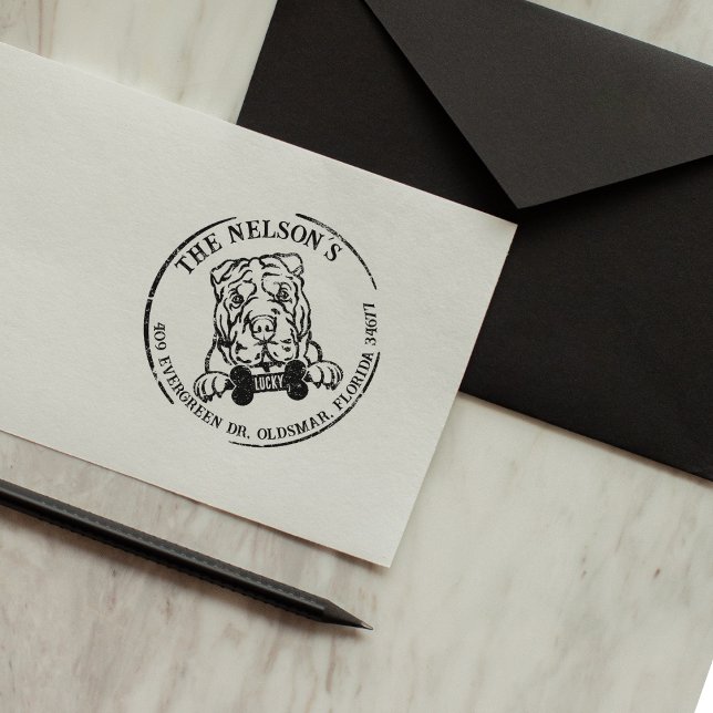 Tampons Encreurs Adresse de retour de la famille personnalisée Shar (Créateur téléchargé)