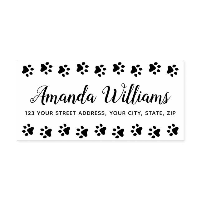 Tampons Encreurs Adresse de retour de la frontière Empreinte de pat (Impression)