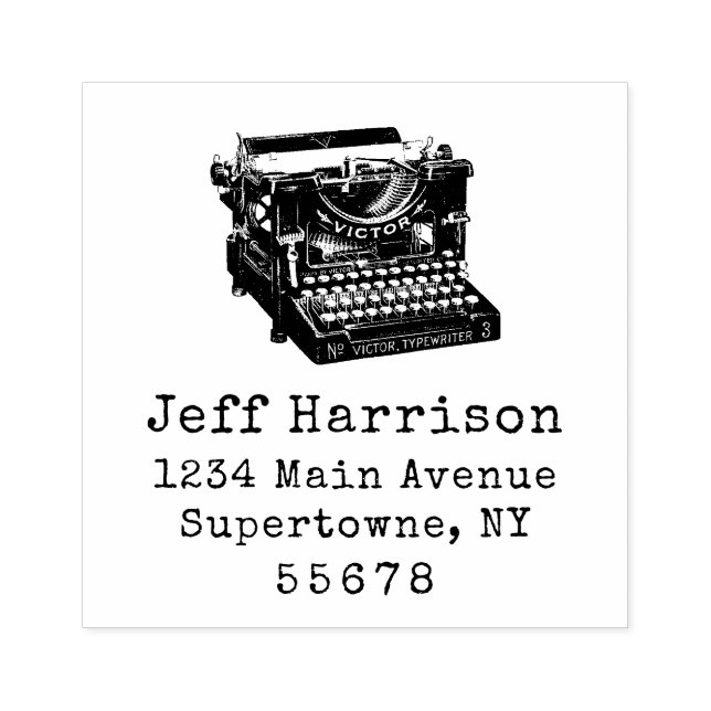 Tampons Encreurs Adresse de retour de la machine à écrire (Impression)