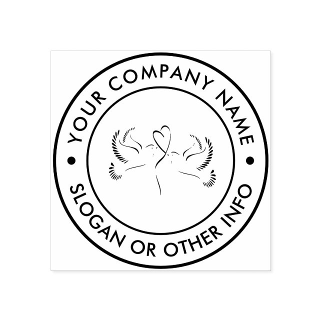 Tampons Encreurs Adresse de retour de la ronde de Peace Dove person (Impression)