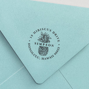 Tampons Encreurs Adresse de retour de l'ananas vintage