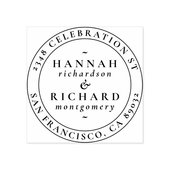 Tampons Encreurs Adresse de retour de Mariage de série classique (Impression)