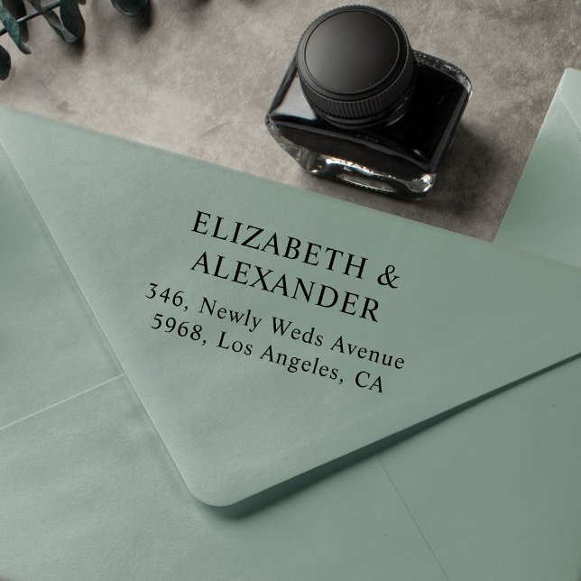 Tampons Encreurs Adresse de retour de mariage minimale simple (Créateur téléchargé)