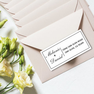 Tampons Encreurs Adresse de retour de mariage simple et élégante