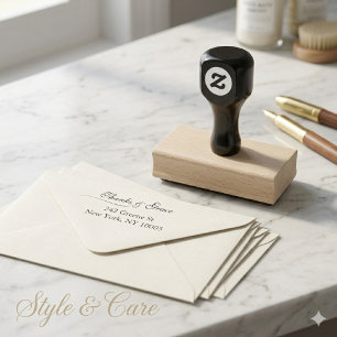 Tampons Encreurs Adresse de retour de mariage Thanks Grace