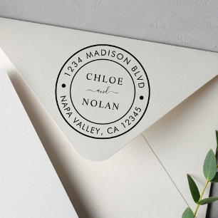 Tampons Encreurs Adresse de retour de script moderne