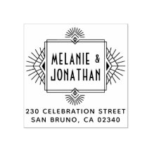 Adresse de retour du cadre Mariage Art Déco