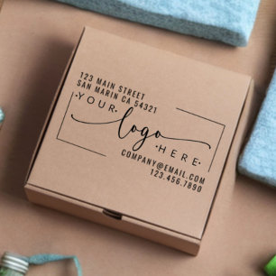 Tampons Encreurs Adresse de retour du logo de l'entreprise personna