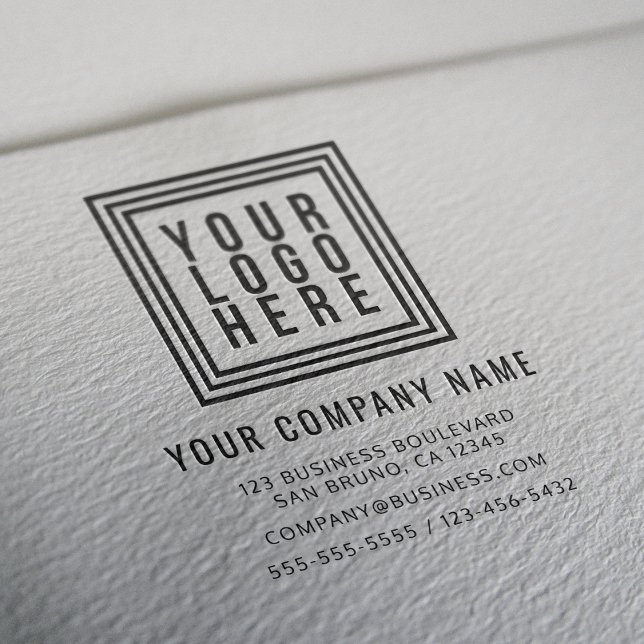 Tampons Encreurs Adresse de retour du logo d'entreprise ou d'entrep (Créateur téléchargé)