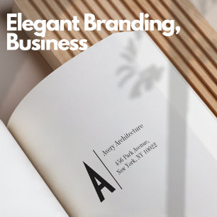 Tampons Encreurs Adresse de retour Elegant Dark Blue Branding