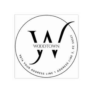 Tampons Encreurs Adresse de retour Elegant Family Name