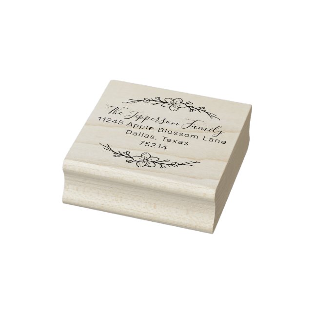 Tampons Encreurs Adresse de retour Élégant script floral personnali (Tampon)