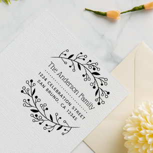 Tampons Encreurs Adresse de retour faite sur commande de guirlande