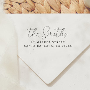 Tampons Encreurs Adresse de retour manuscrite moderne élégante