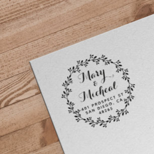 Tampons Encreurs Adresse de retour Mariage couple Élégant minimalis