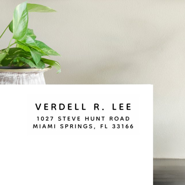 Tampons Encreurs Adresse de retour moderne customisée Timbre en cao (Créateur téléchargé)