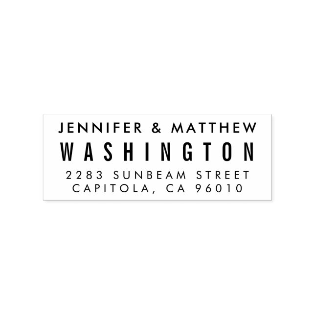 Tampons Encreurs Adresse de retour moderne de mariée et de chambre  (Impression)