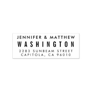 Tampons Encreurs Adresse de retour moderne faite sur commande de