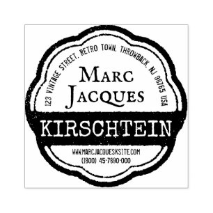 Tampons Encreurs Adresse de retour Nom du logo Vintage Prix du ruba