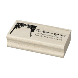 Tampons Encreurs Adresse de retour personnalisée Stamp Beach Sunset