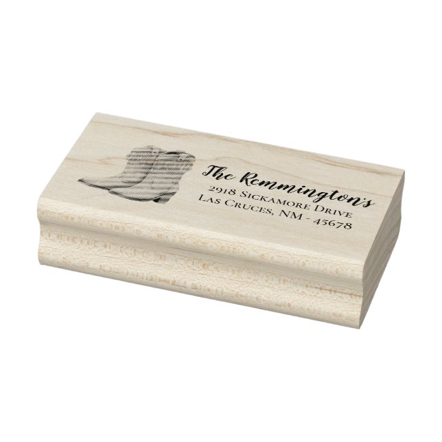 Tampons Encreurs Adresse de retour personnalisée Timbre Bleu Bois g (Tampon)